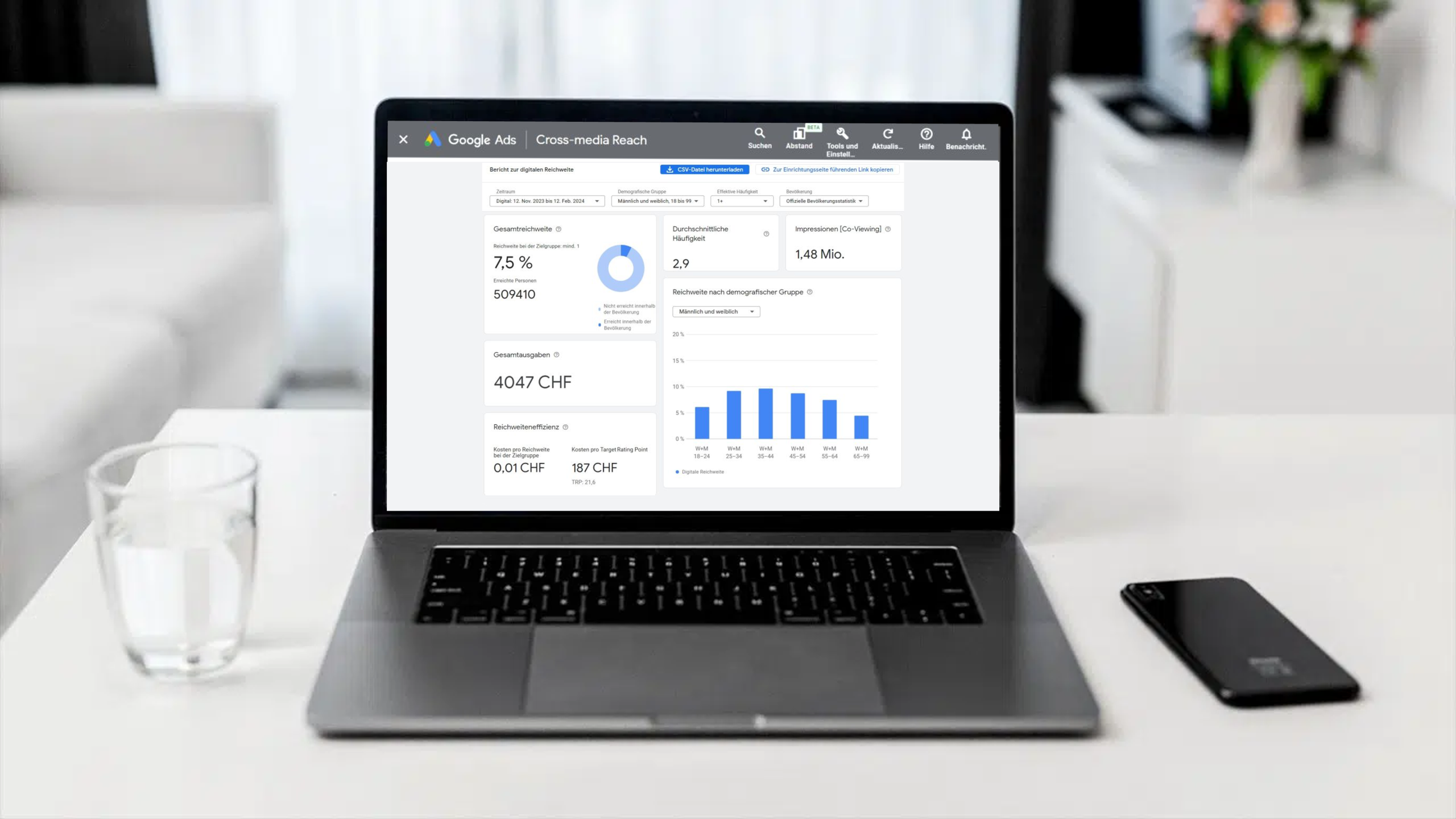 Beitragsstimmungsbild Lapttop mit Grafik