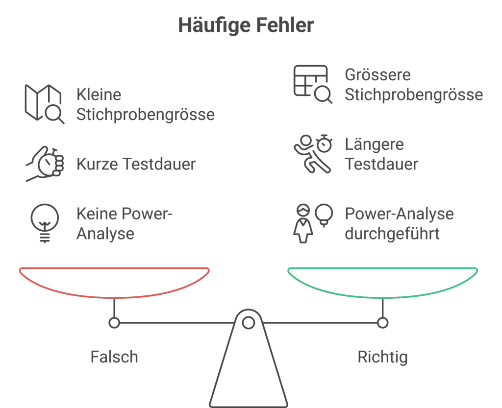 Häufige Fehler bei AB Tests