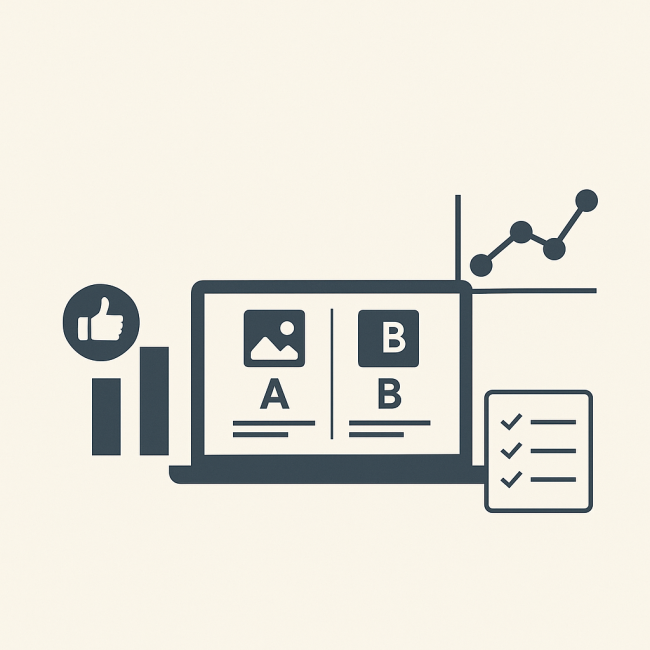 Beispielhafte Visualisierung eines AB Test